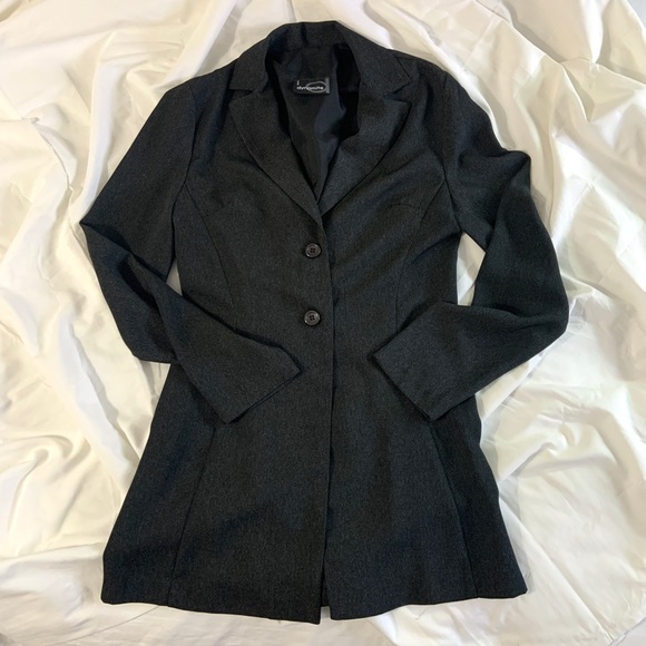 Blazer, Long Thin Grey Blazer - Picture 6 of 6